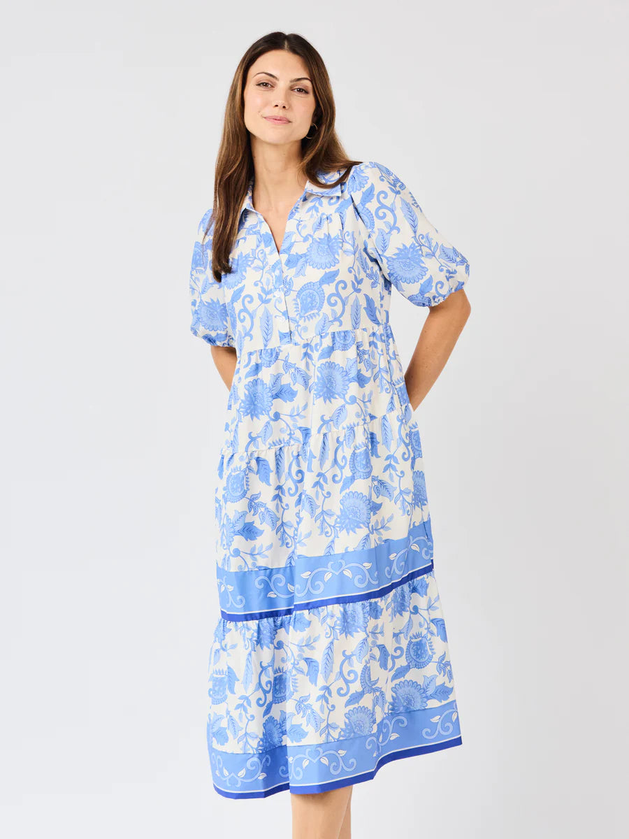 Mary Square Porcelain Vines Dress