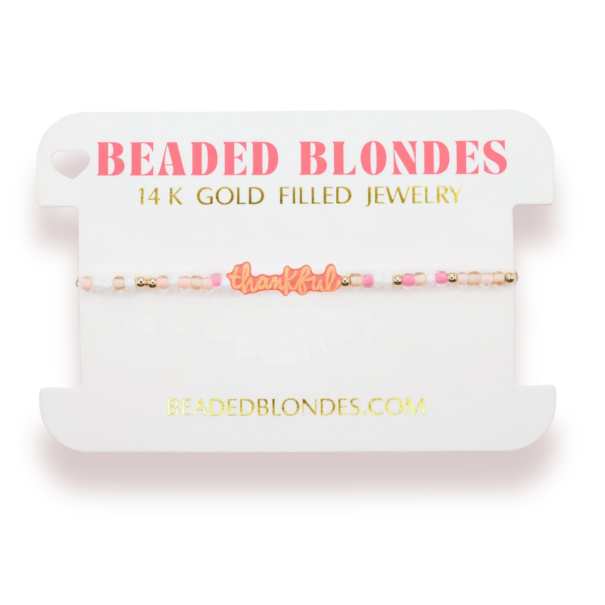 Sprinkle Thankful Bracelet: Standard 6.75 inch | Beaded Blondes