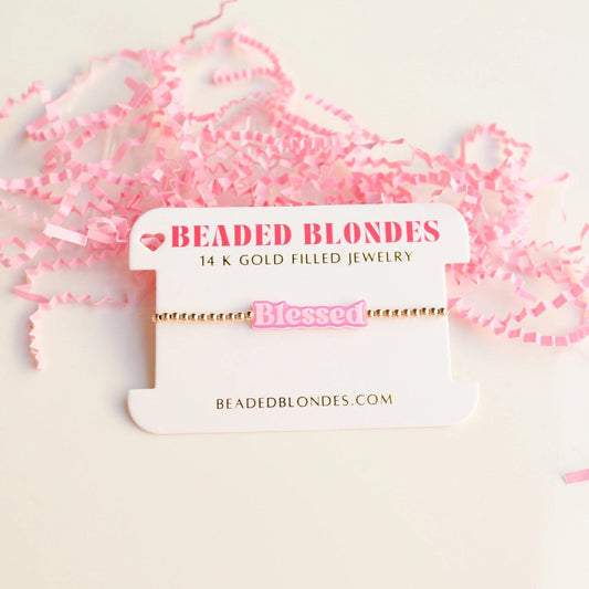 Blessed Beaded Blondes Bracelet