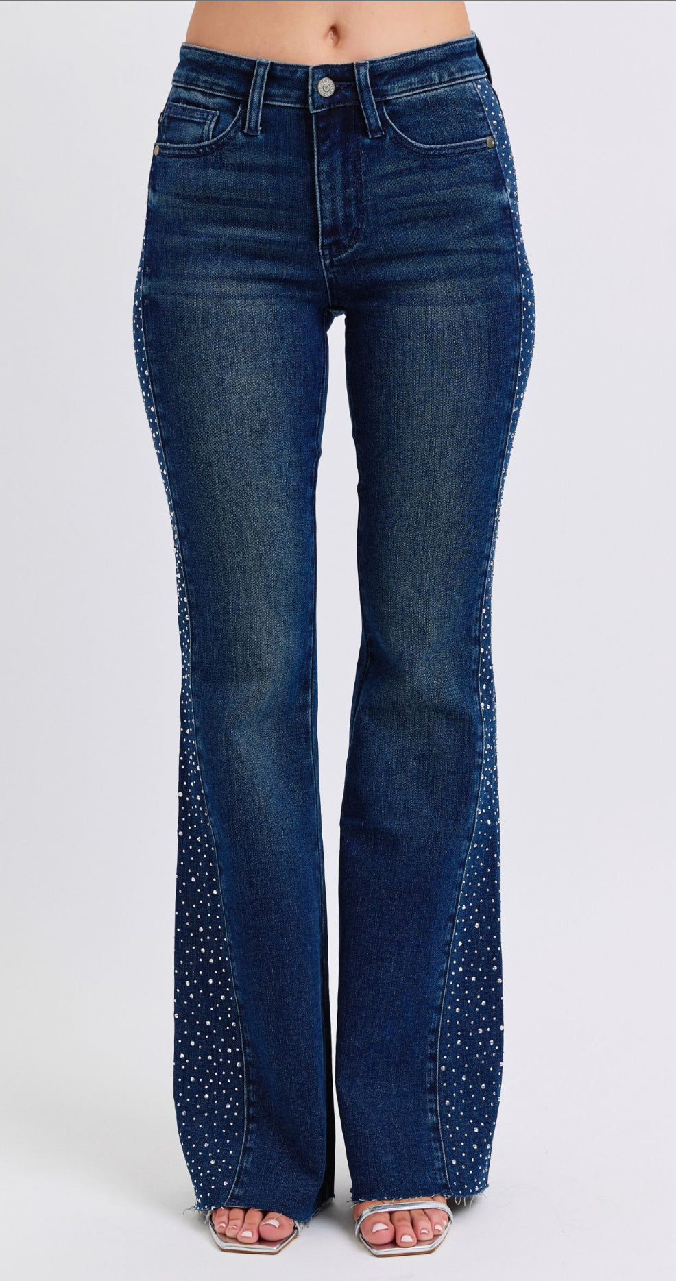 BB-Judy Blue Rhinestone Flare Jeans