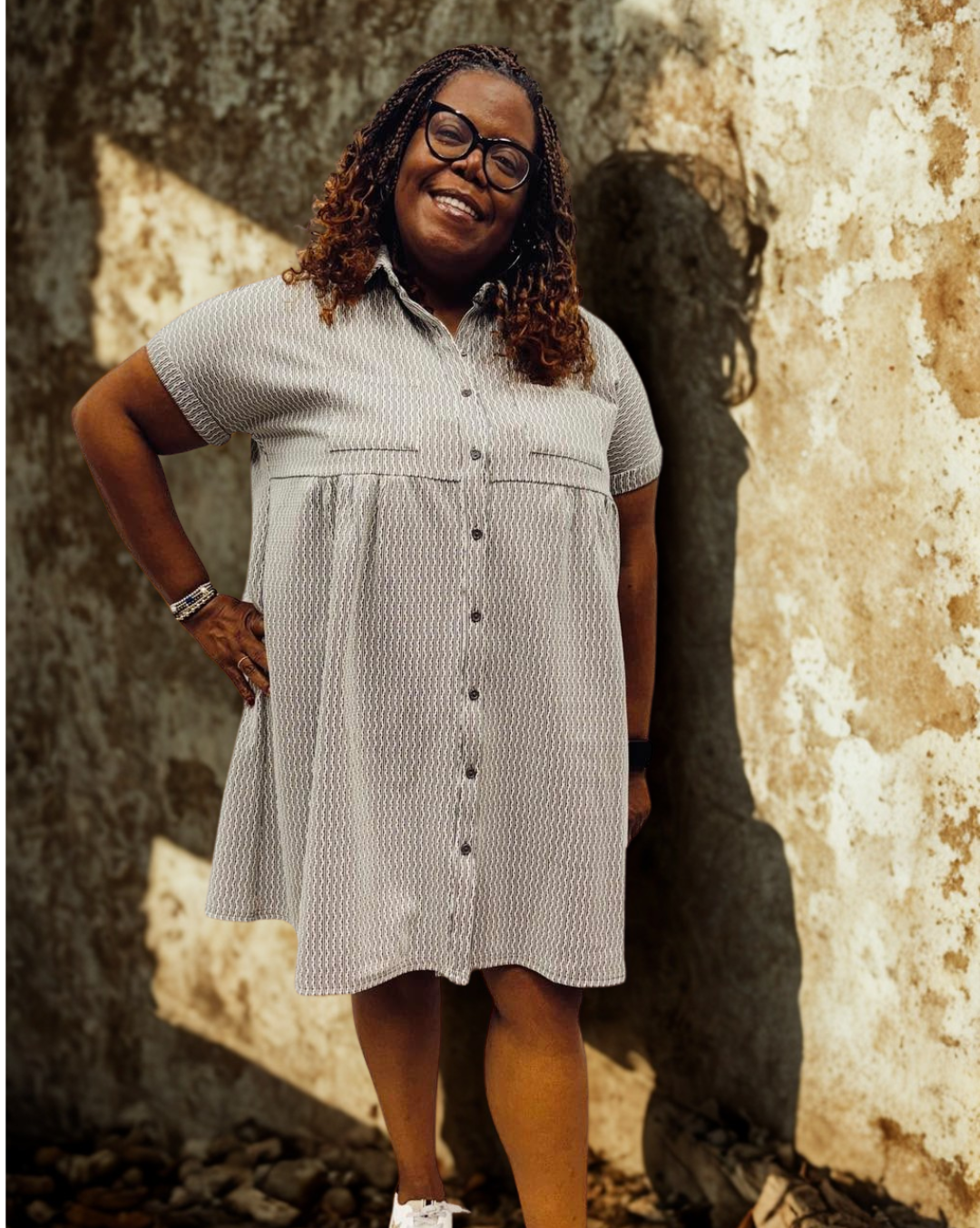 Women’s Mikarose The Zuri Shirt Dress – Fit & Flare Knee-Length with Pockets - Talk of the Town