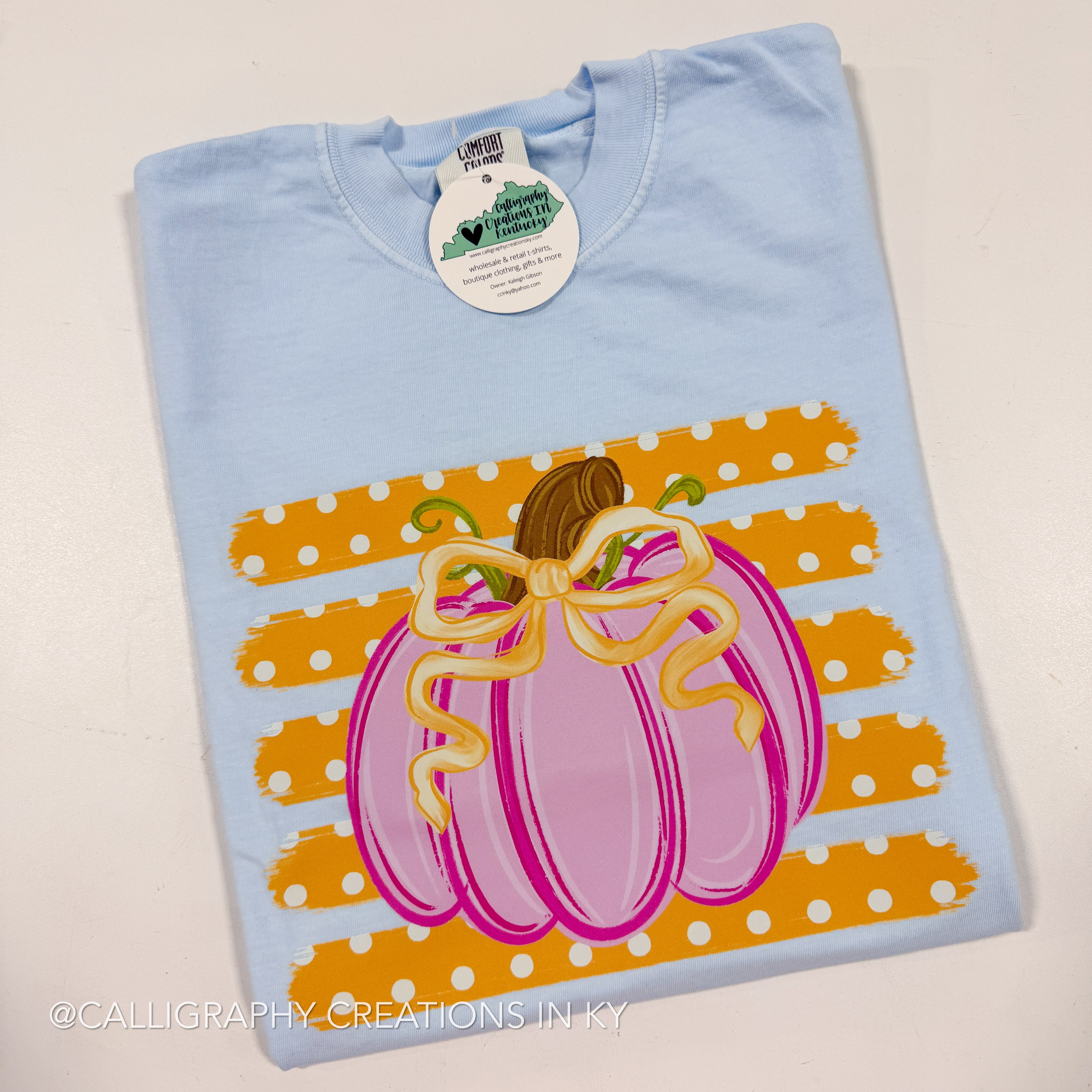 Coquette Pumpkin Stripes CC Tee
