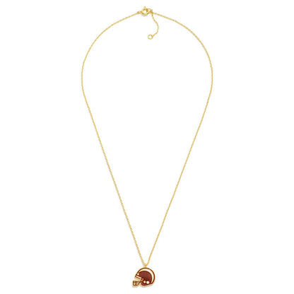 Burgundy Football Helmet Necklace