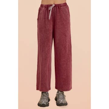 Mineral Washed Knit Top & Pants Set