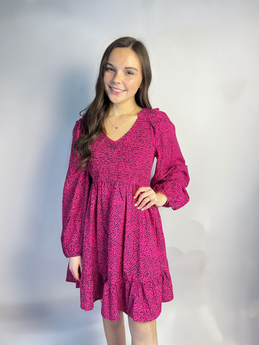 Pink Spotted Dress