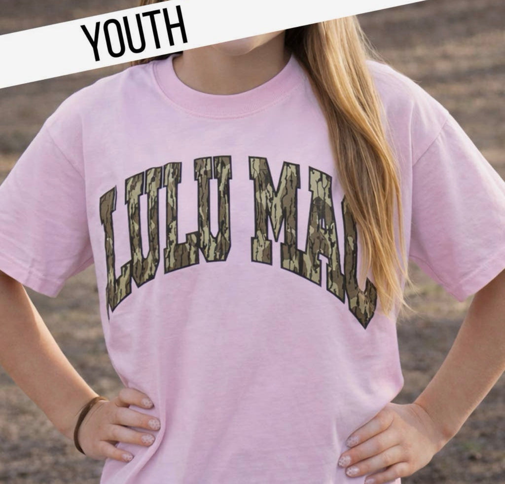 Lulu Mac Mossy Oak Youth Camo Tee