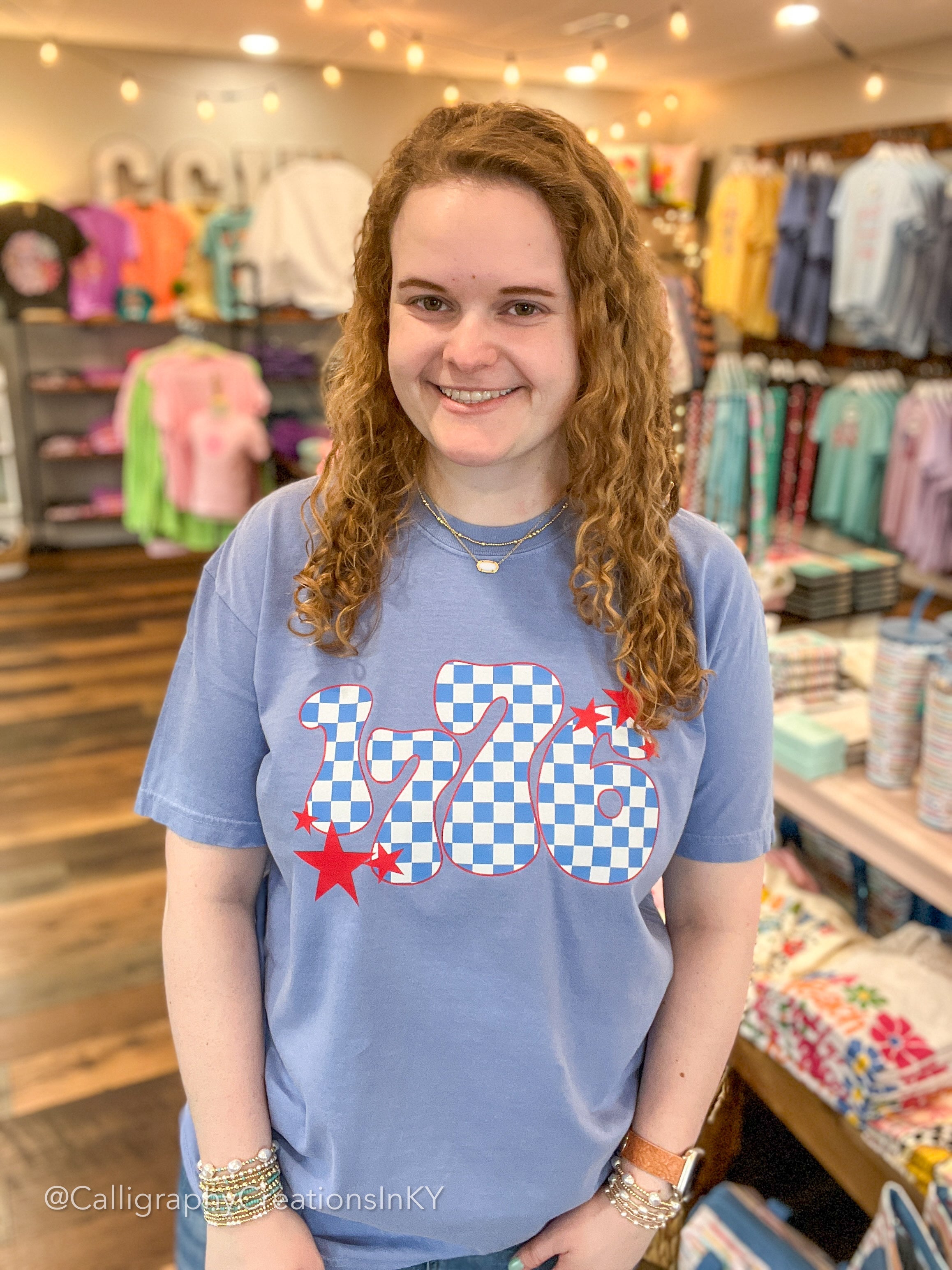 Retro Checkered 1776 CC Tee