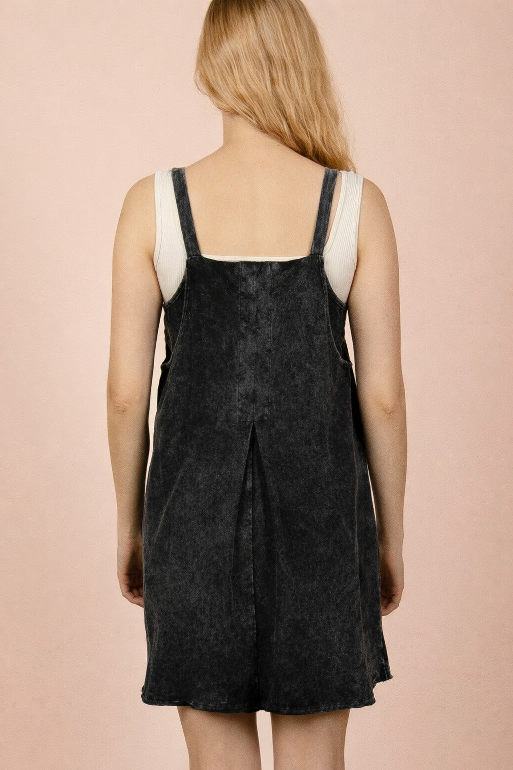 Very J-Mineral Washed Knit Mini Dress with Shorts Inside