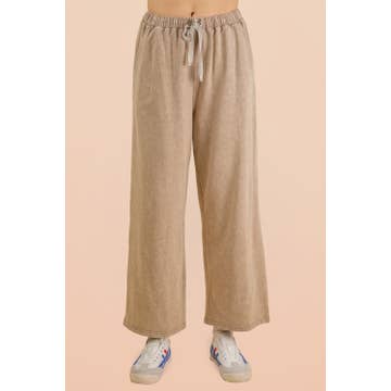 Mineral Washed Knit Top & Pants Set