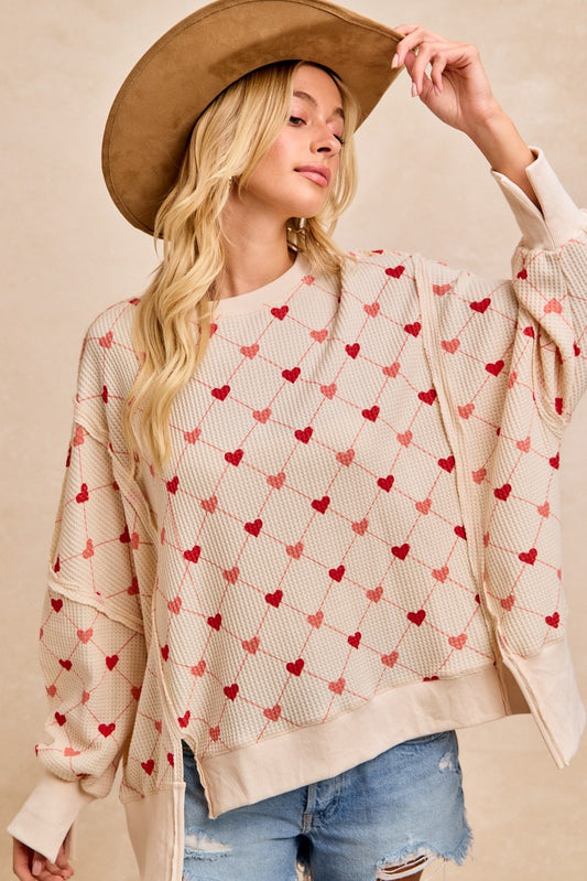 Valentines Heart Pattern Sweater