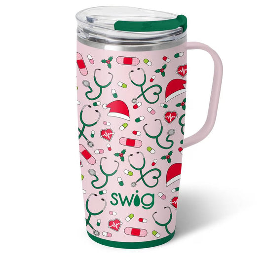 Santa’s Scrubs 22 oz Swig Travel Mug
