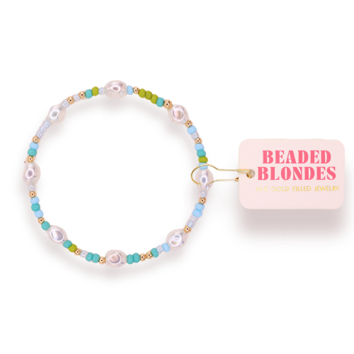 Capri Sprinkle Pearl Bracelet: Standard 6.75 inch | Beaded Blondes