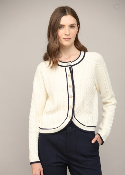 Classy Cable Knit Cardigan