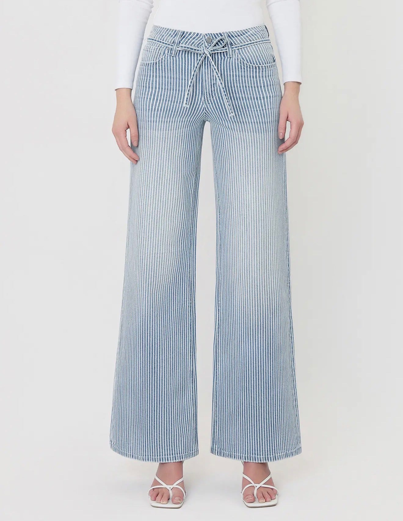 Vervet High Rise Striped Jeans