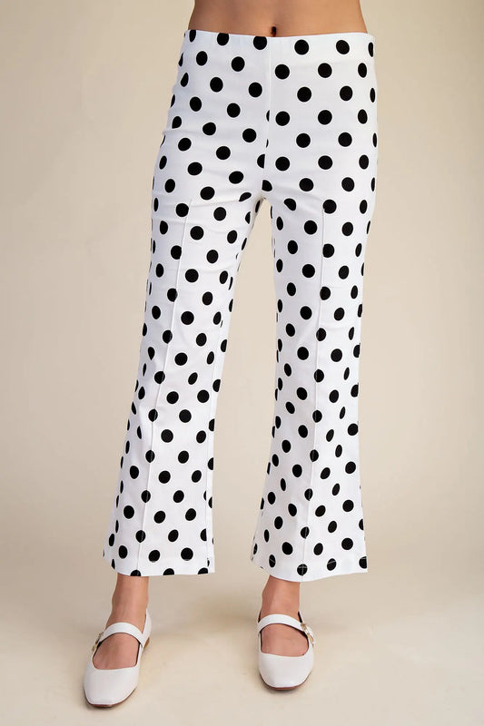 Glam Flare Crop Dot Pants