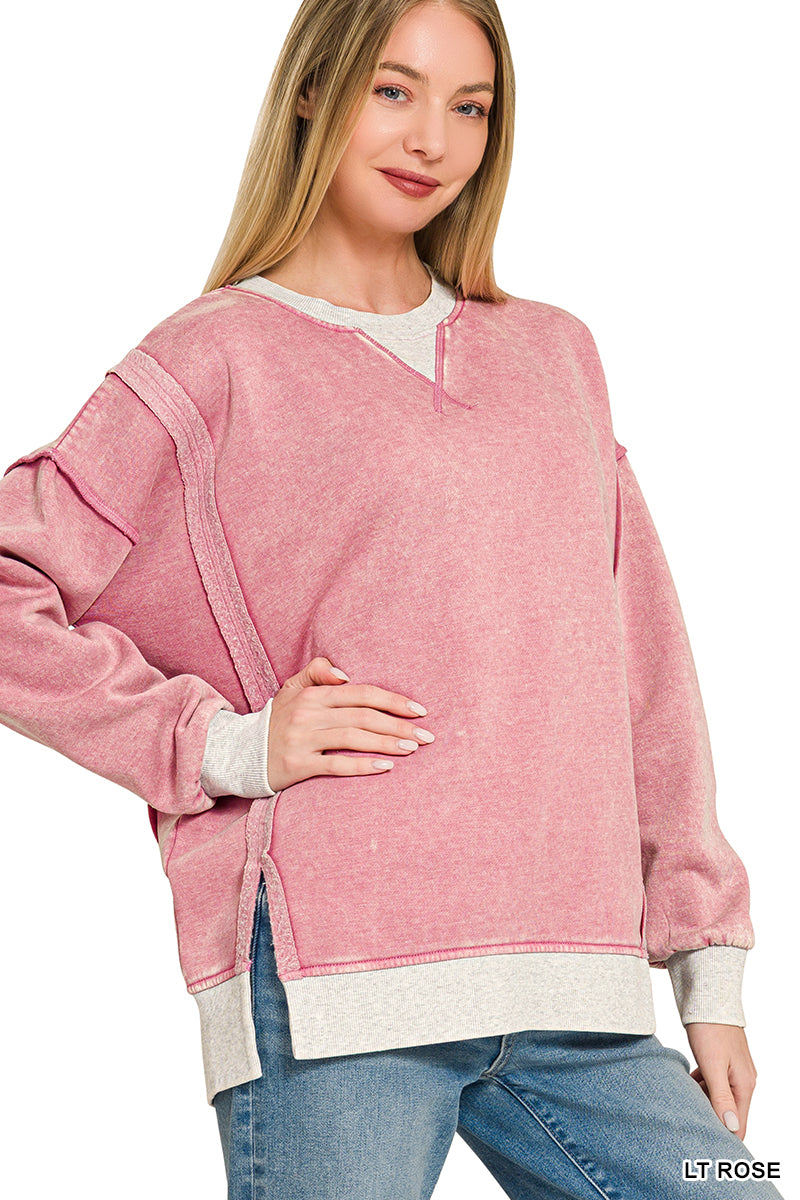 Light rose fleece pullover