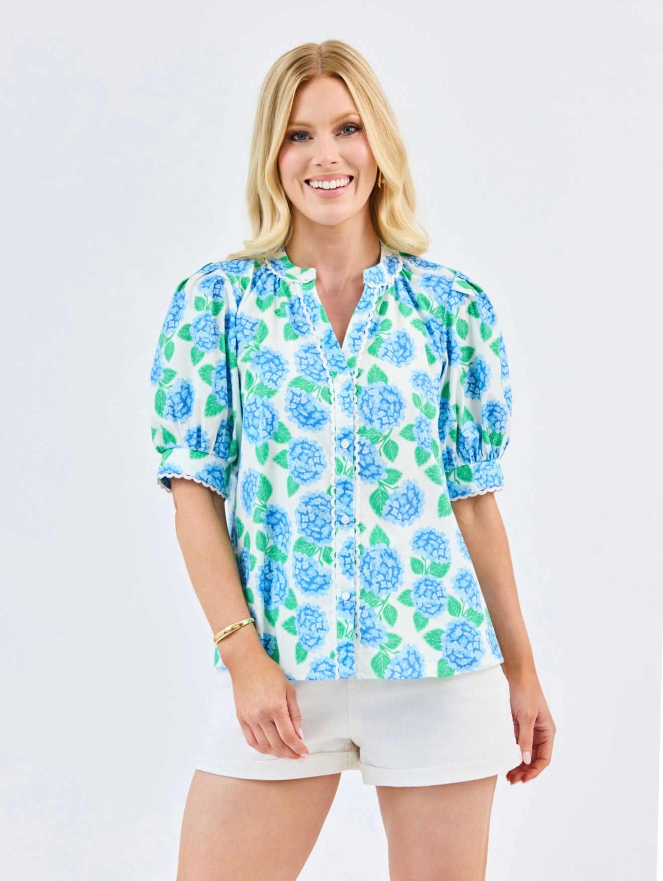 Mary Square Elaine Top Summerfair Blue