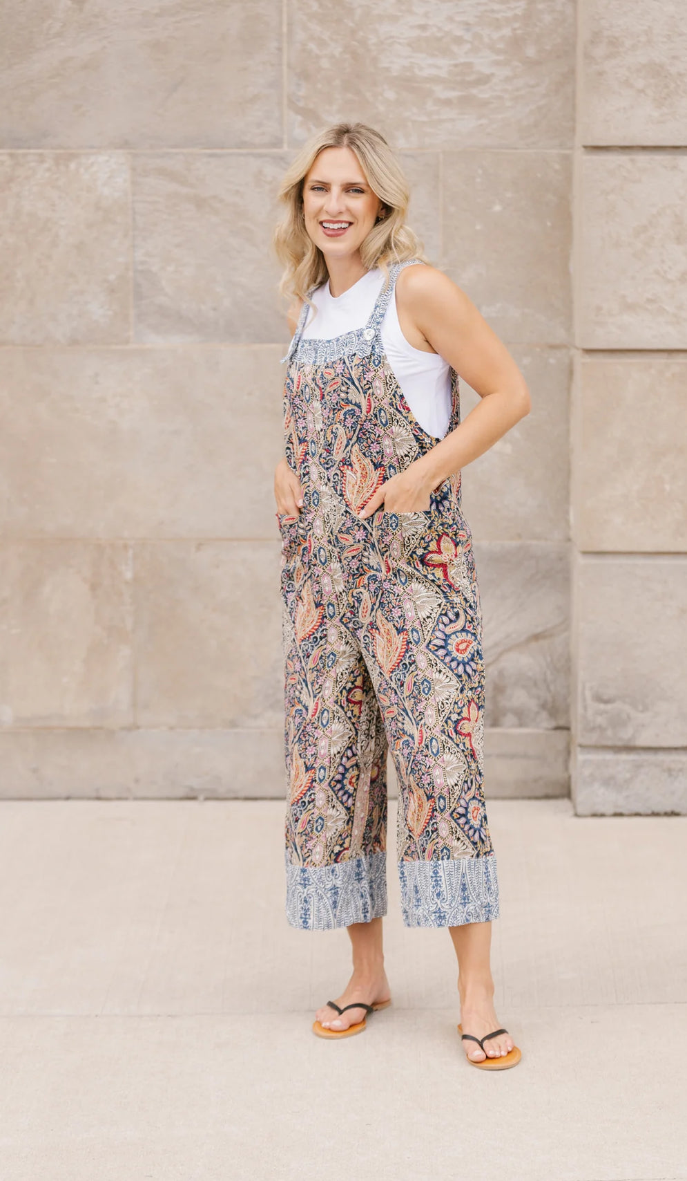 Elora Overall Vintage Up Cycled Cropped Overalls