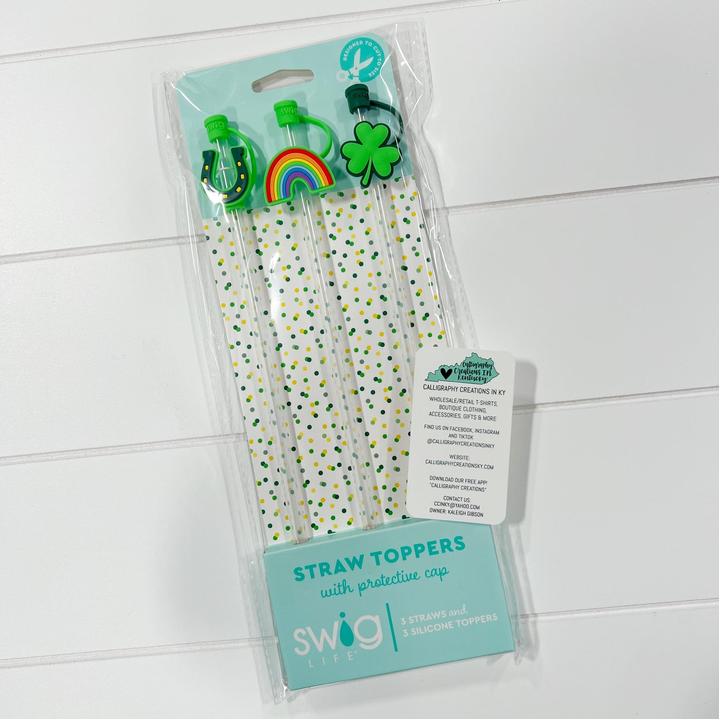 St. Patrick’s Day Swig Straw Topper Set