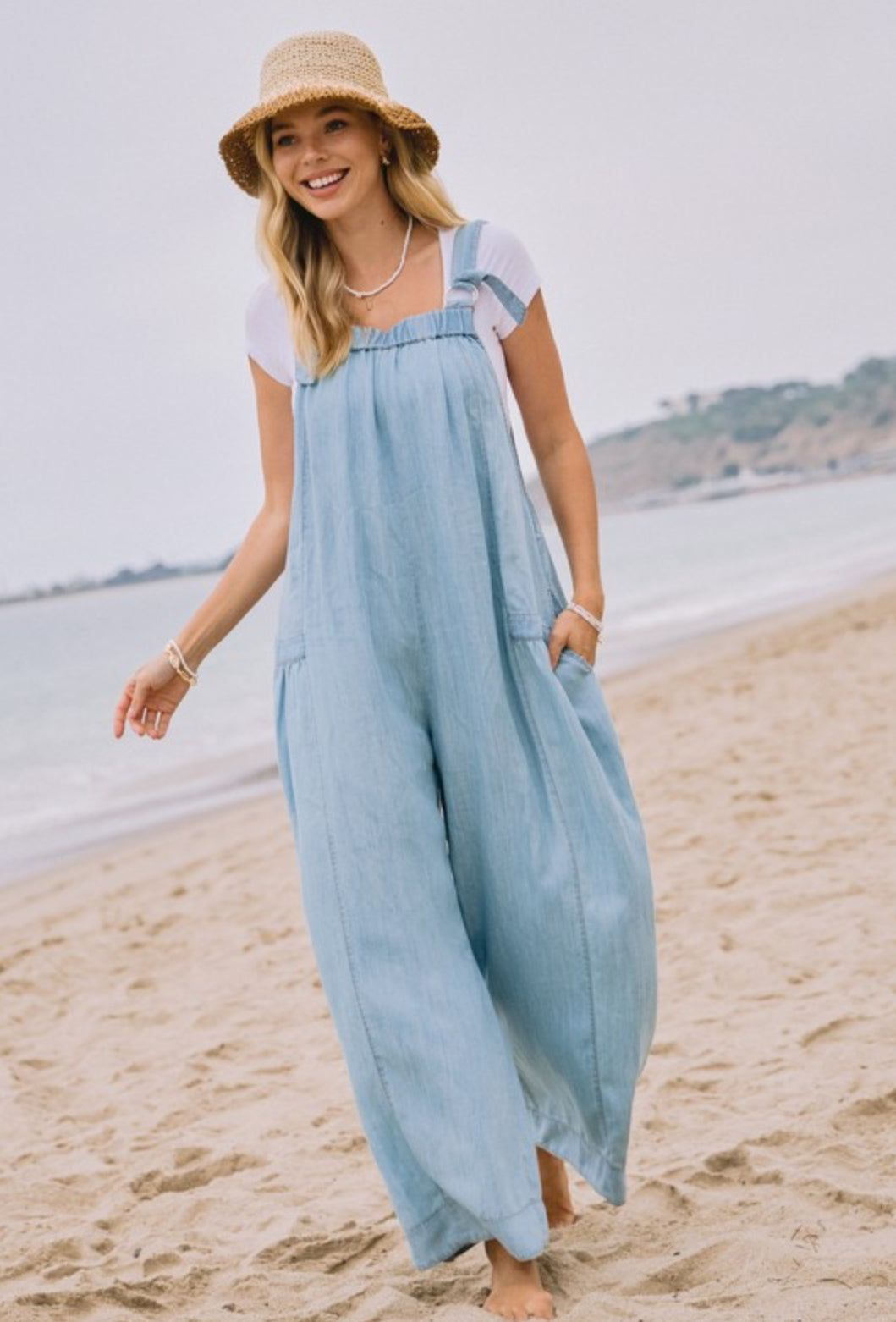 Acid Washed Barrel Jumpsuit