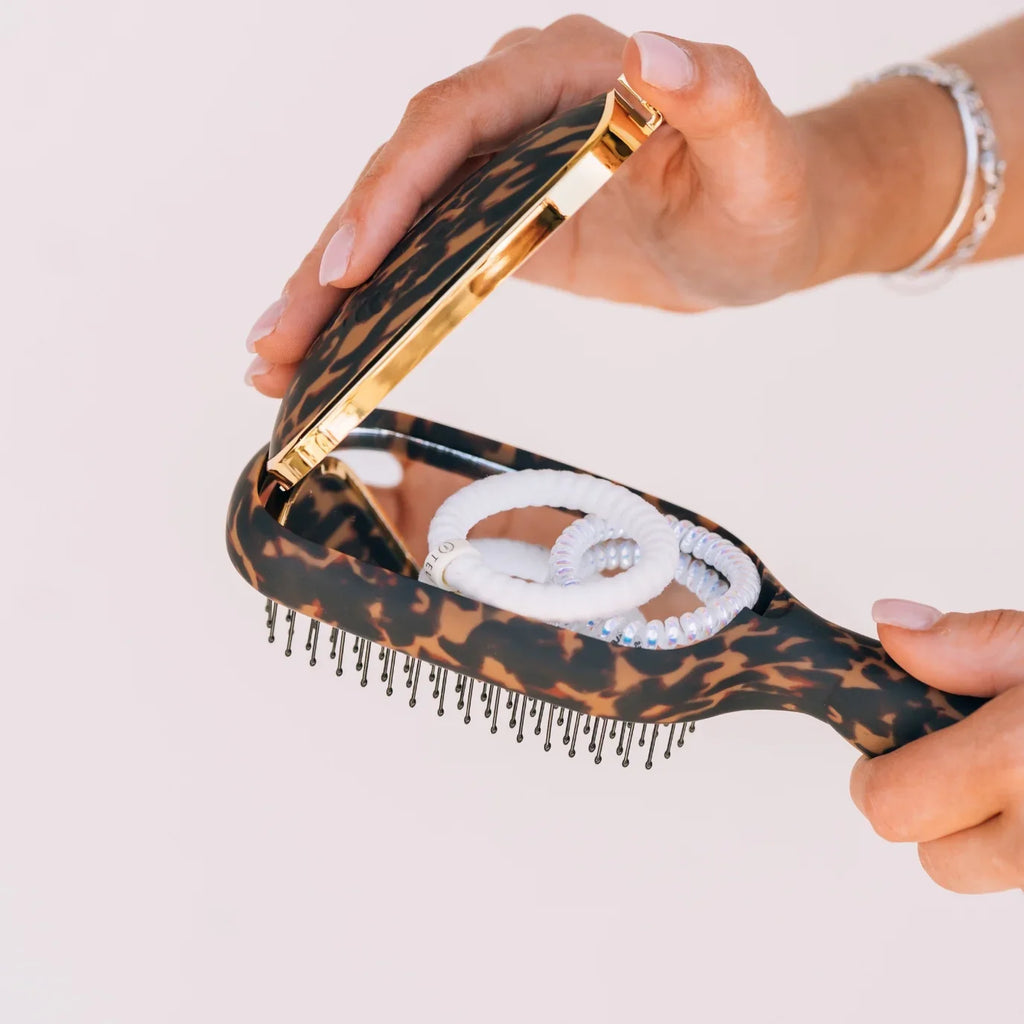 TELETIES Detangler Hair Brush for Thick Hair – Tortoise