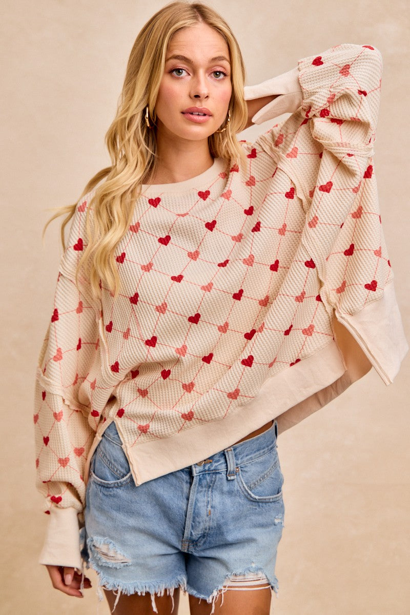 Valentines Heart Pattern Sweater