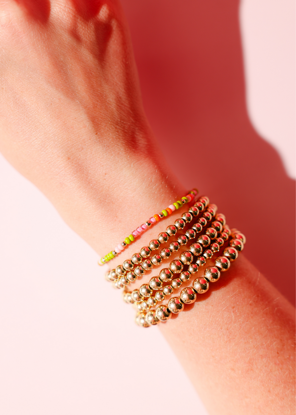 Sherbert Sprinkle Bracelet: Standard 6.75 inch | Beaded Blondes