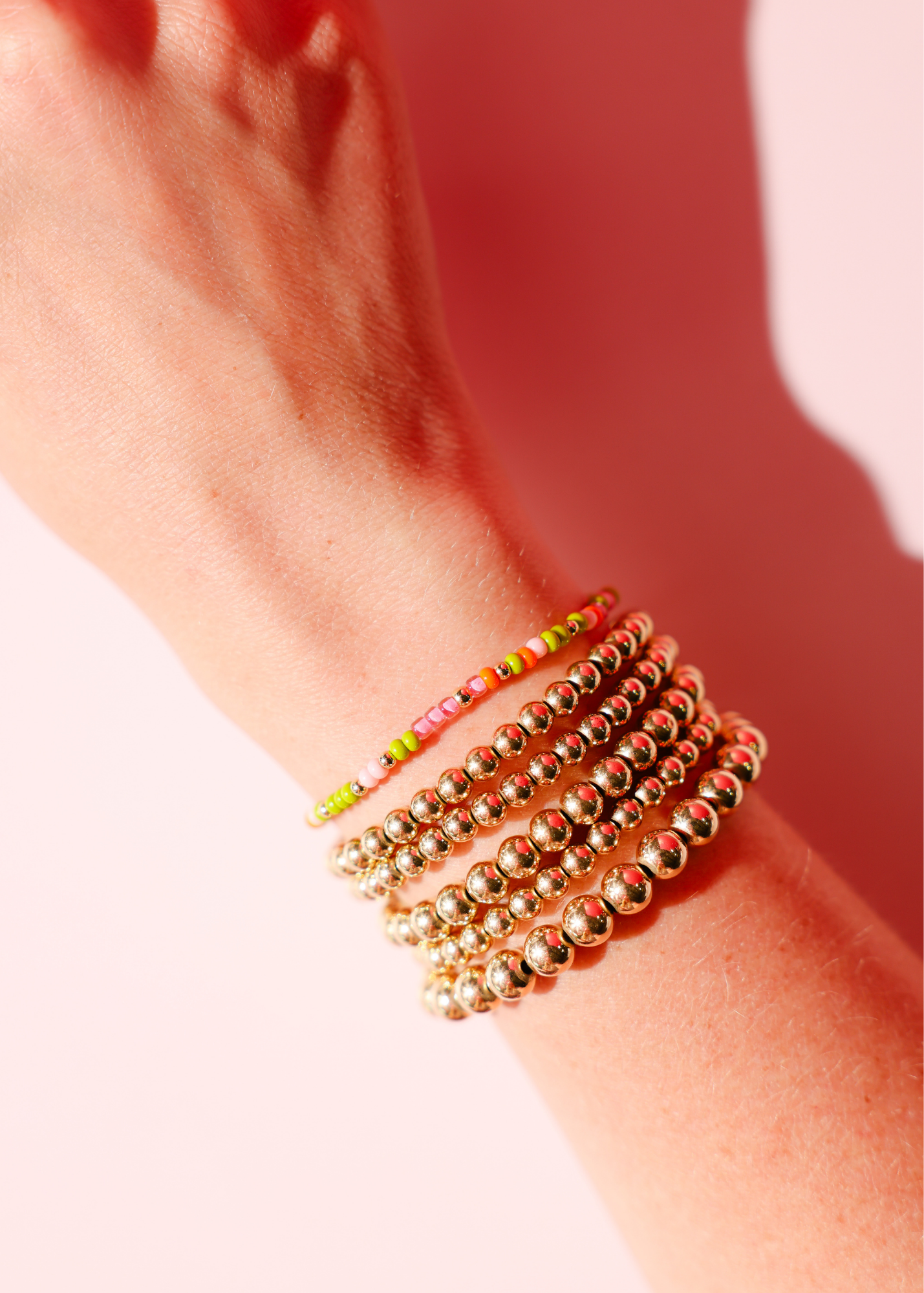 Sherbert Sprinkle Bracelet: Standard 6.75 inch | Beaded Blondes