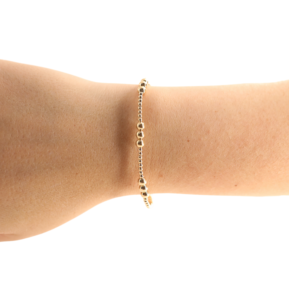 ILY Bracelet in Gold: Standard 6.75 inch | Beaded Blondes