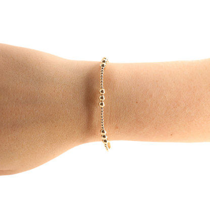 ILY Bracelet in Gold: Standard 6.75 inch | Beaded Blondes
