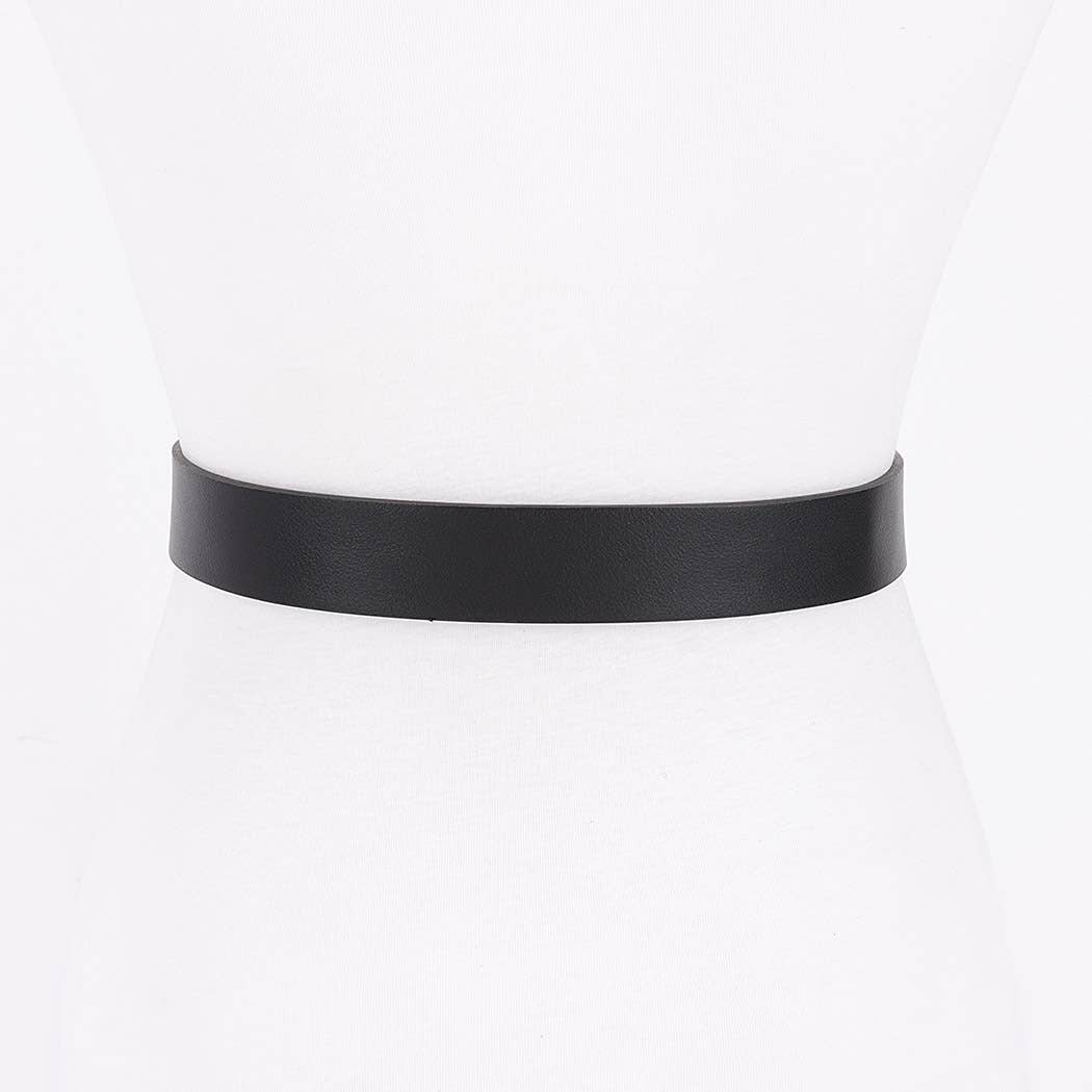 Metal Ribbon Buckle Belt