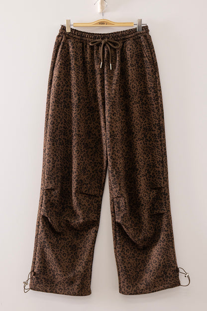 Very J- Leopard Parachute Pants