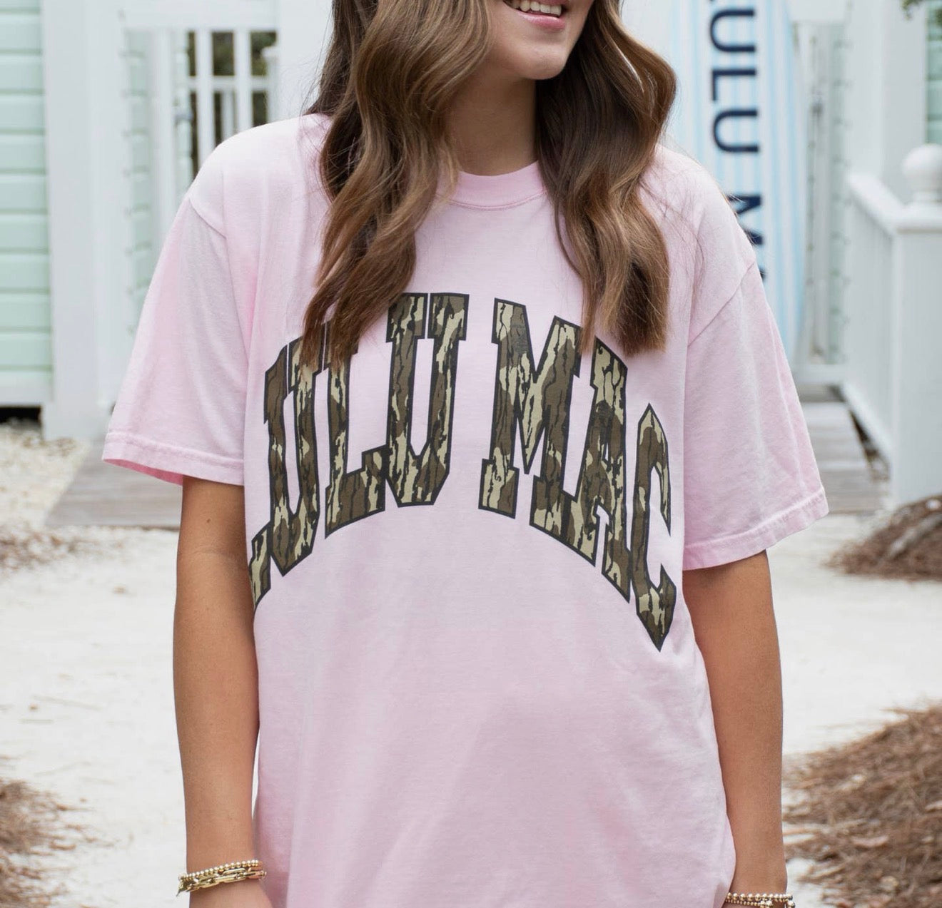 Lulu Mac Mossy Oak Pink Tee
