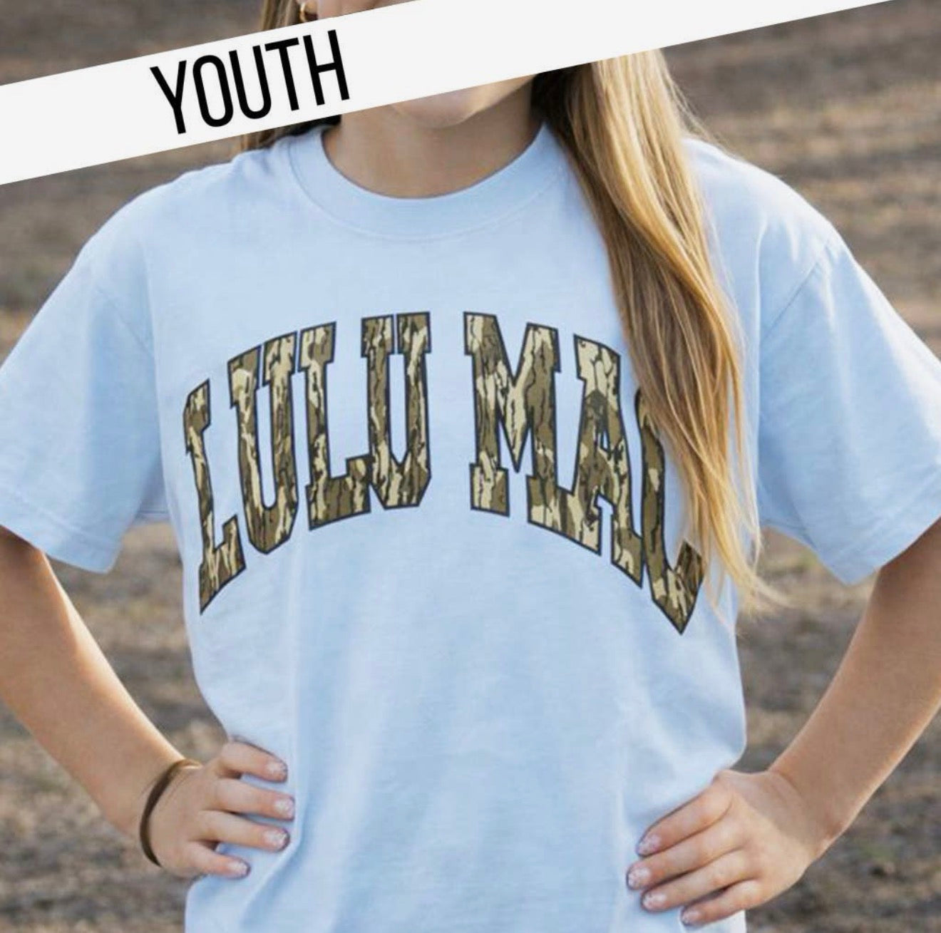 Lulu Mac Mossy Oak Youth Camo Tee