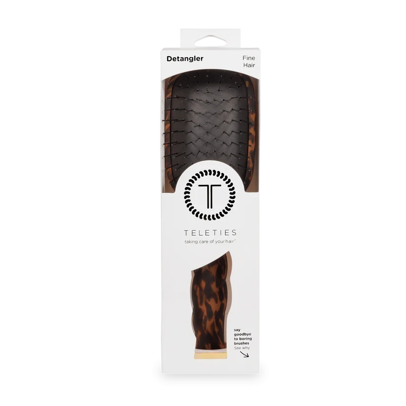 TELETIES Detangler Hair Brush for Fine Hair – Tortoise