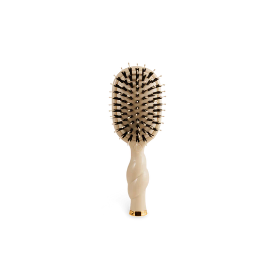 Teleties Mini Boar Bristle Hair Brush - Tan