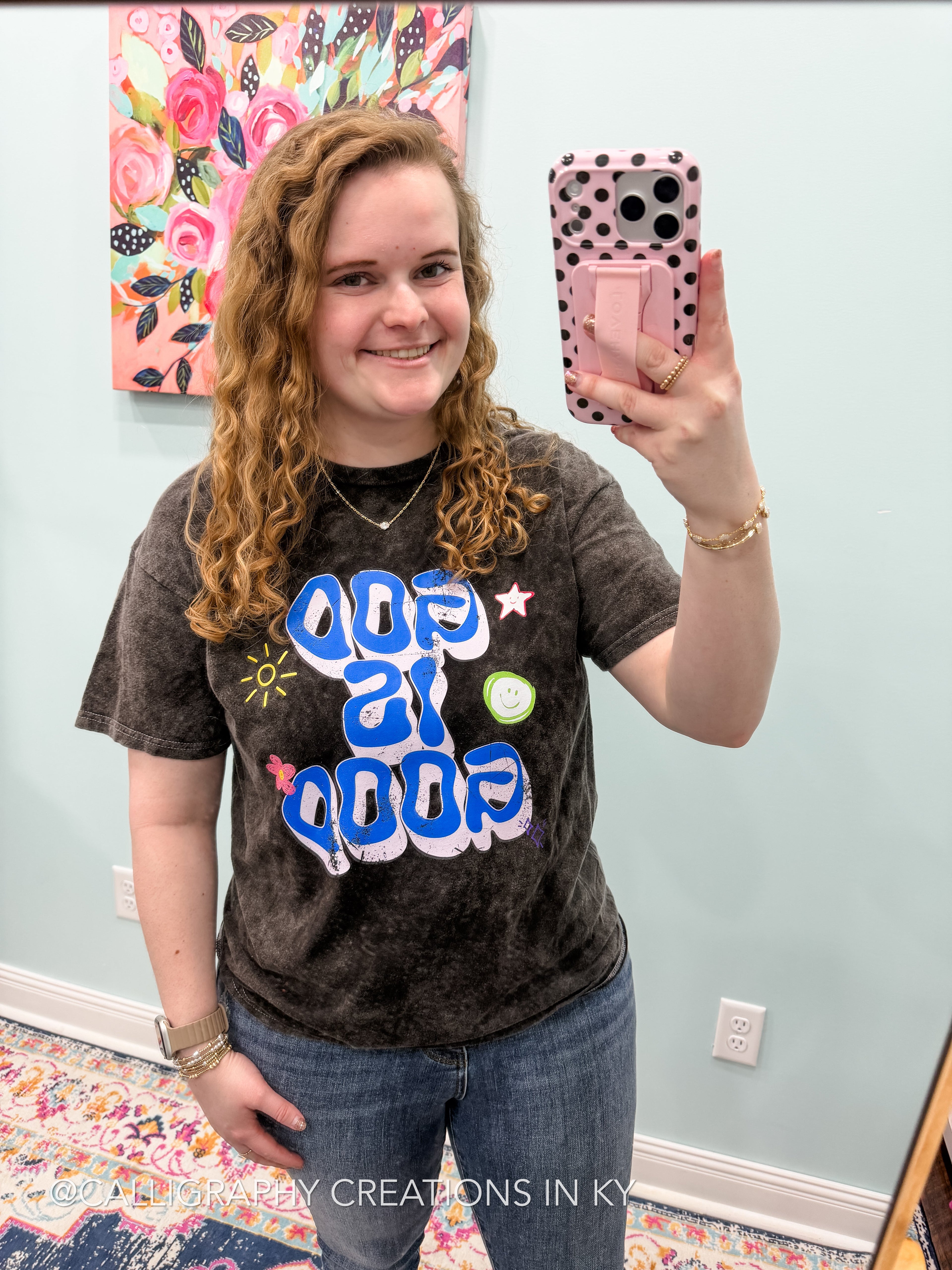 God Is Good Acid Wash Tee