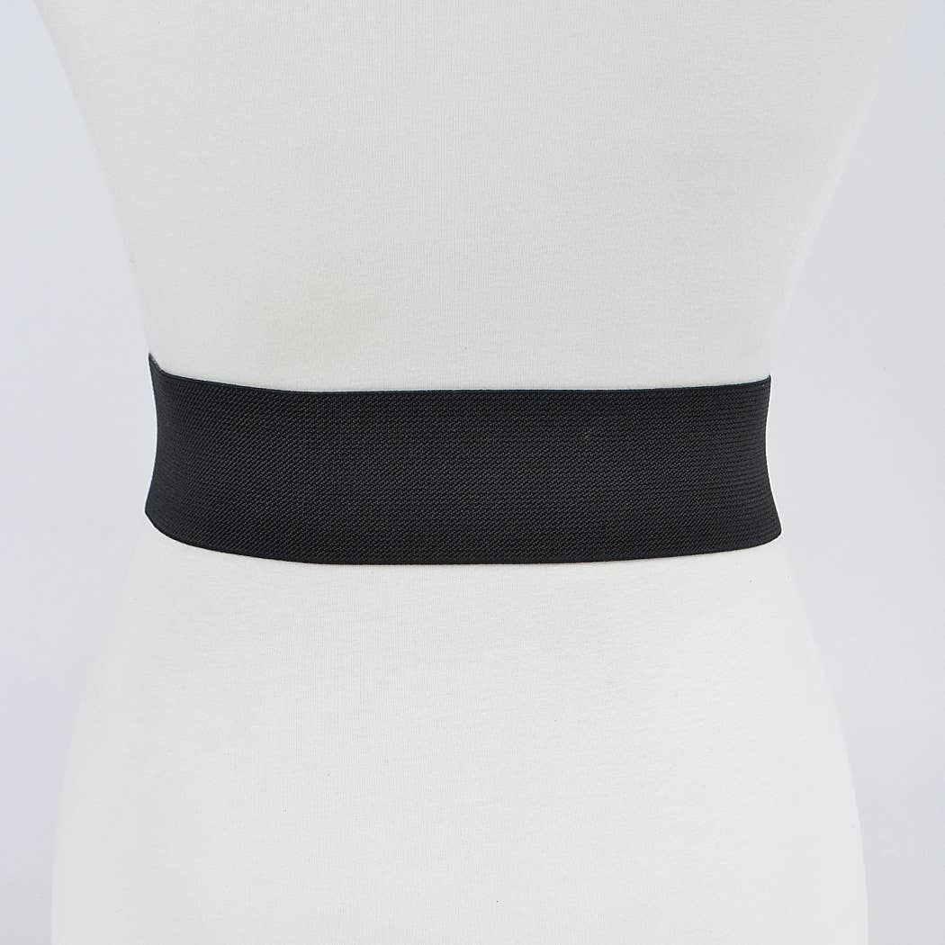 Two Square Buckle Elastic Plus Size Belt