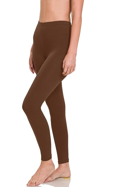 Zenana- PREMIUM COTTON FULL LENGTH LEGGINGS