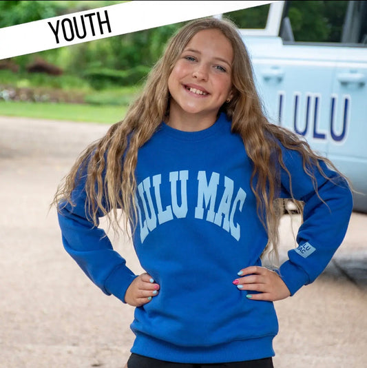 Lulu Mac Youth Blue/Light Blue Puff Sweatshirt