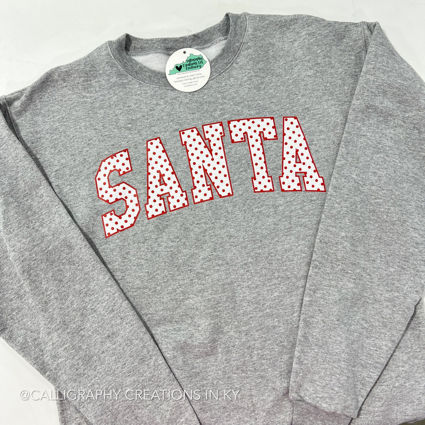 Polka Dot Santa Sweatshirt