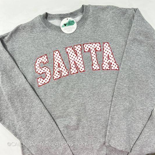 Polka Dot Santa Sweatshirt