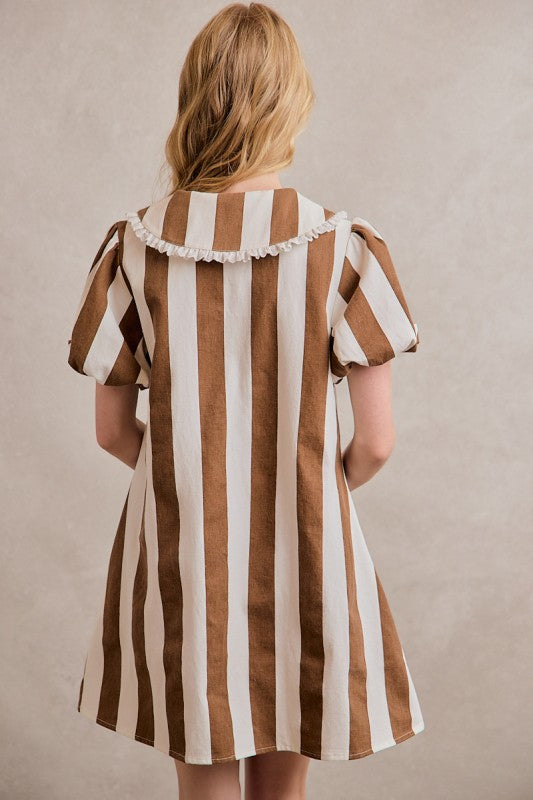 Brown Sugar Striped Dress
