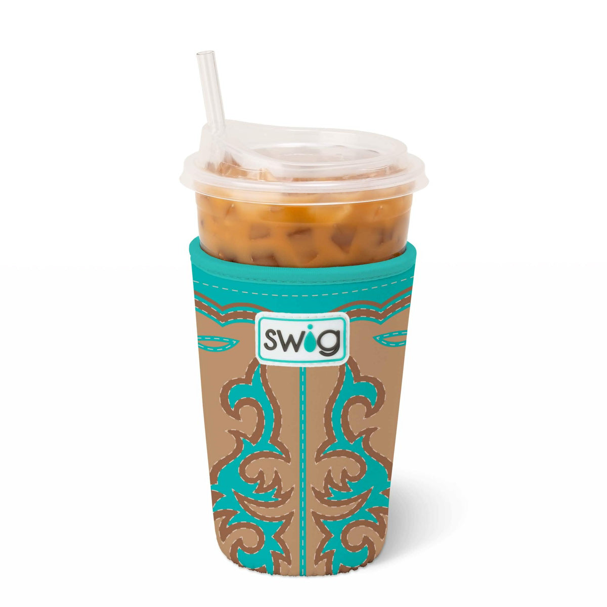 Boot Scootin’ Turquoise - Medium Swig Iced Cup Coolie