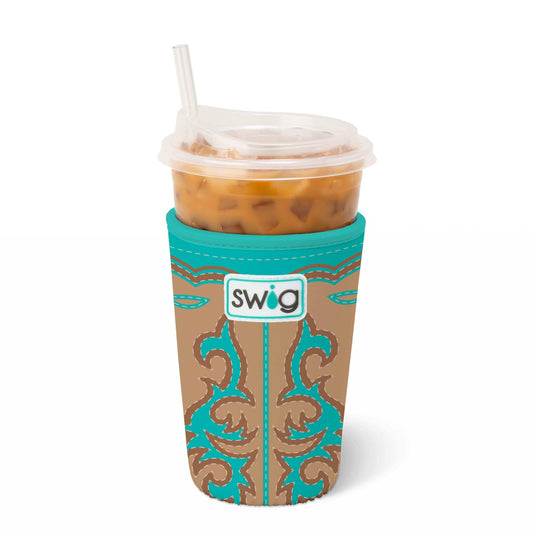 Boot Scootin’ Turquoise - Medium Swig Iced Cup Coolie