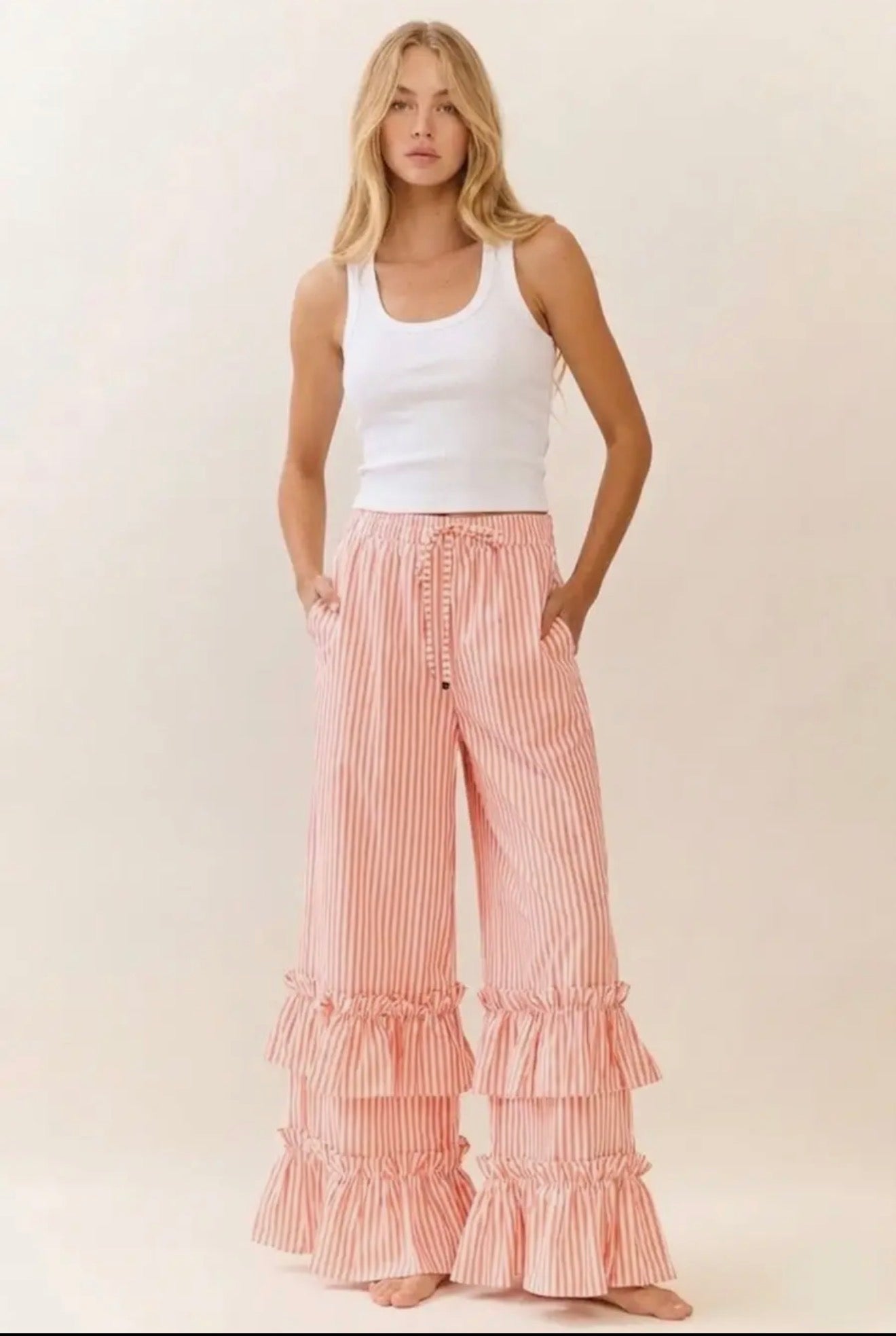 Peachy Keen Tiered Pants