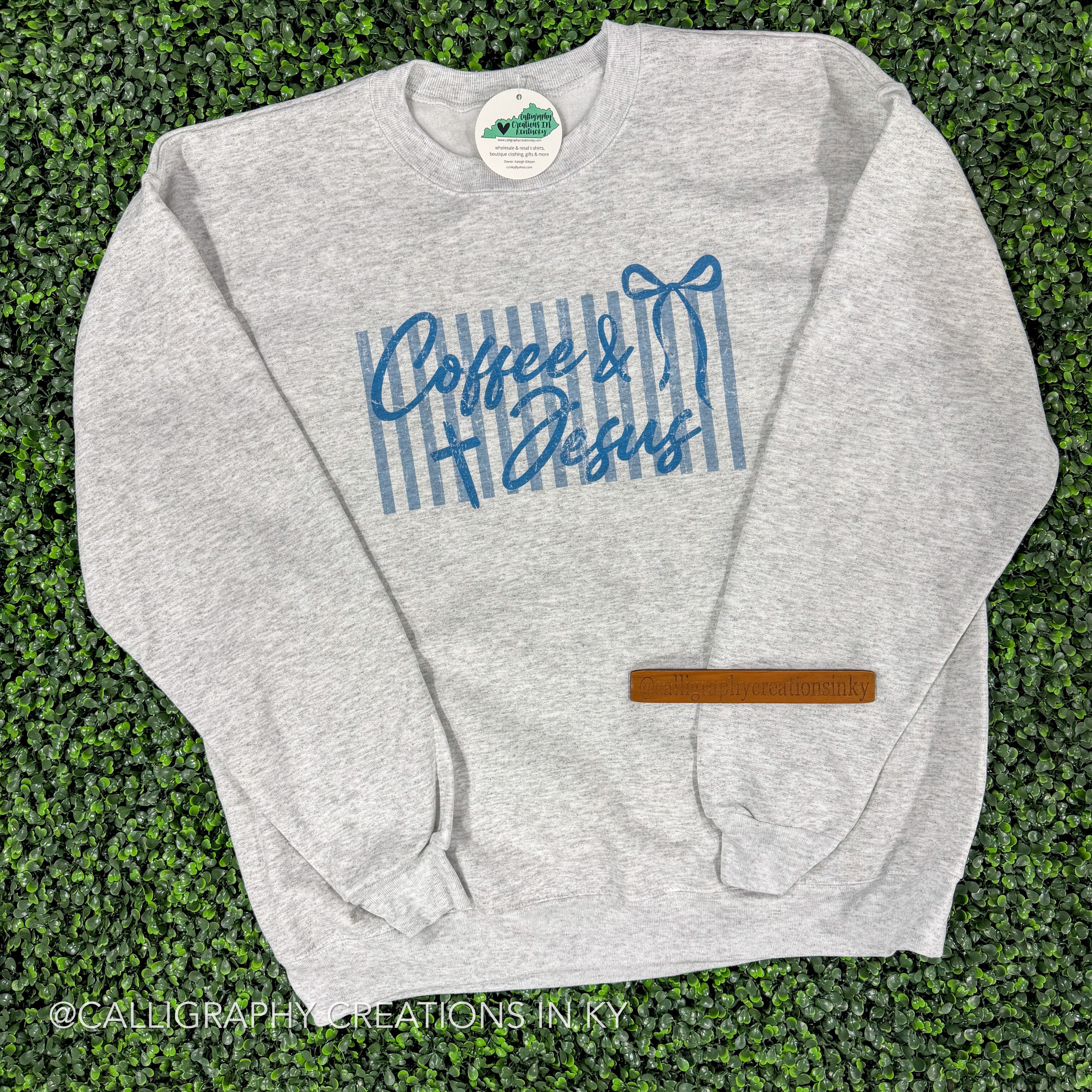 Blue Coffee & Jesus Sweatshirt