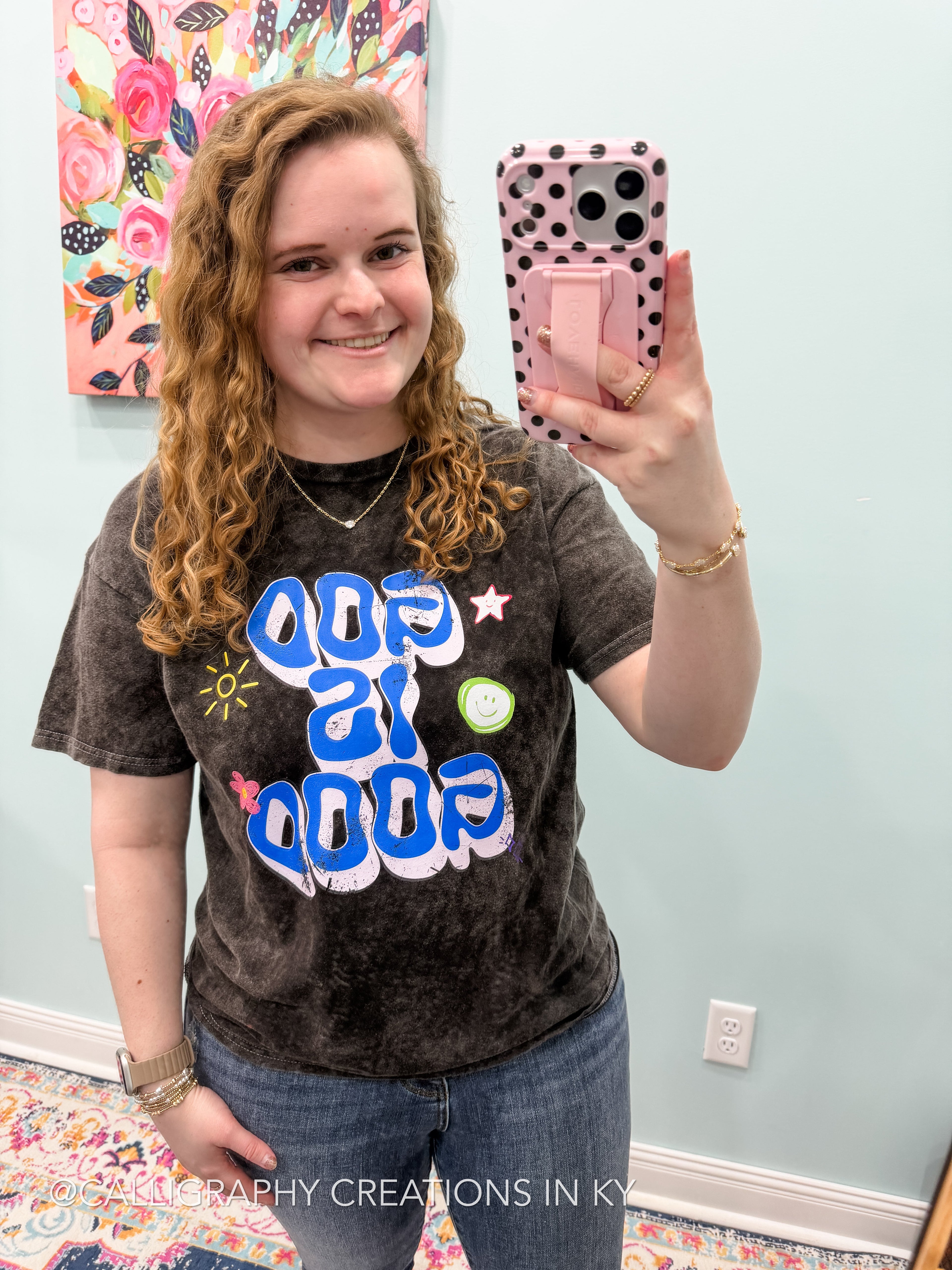 God Is Good Acid Wash Tee