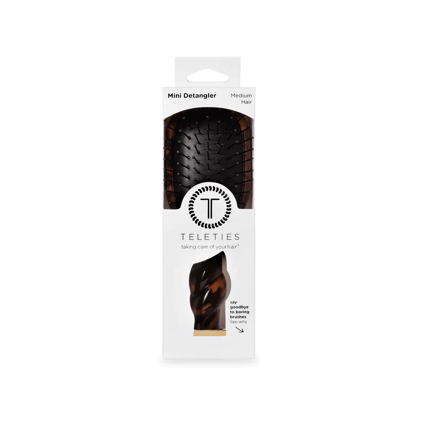 Teleties Mini Detangler Hair Brush for Medium Hair - Tortoise