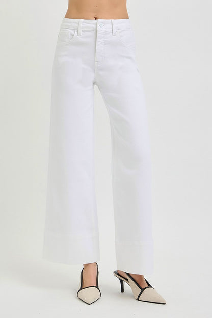Tummy Control High Rise Ankle Wide Pants